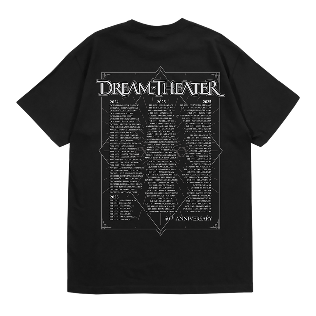 Dream Theater, 40周年ツアー記念Tシャツ 40th Anniversary Logo Tour Tee – Dream Theater
